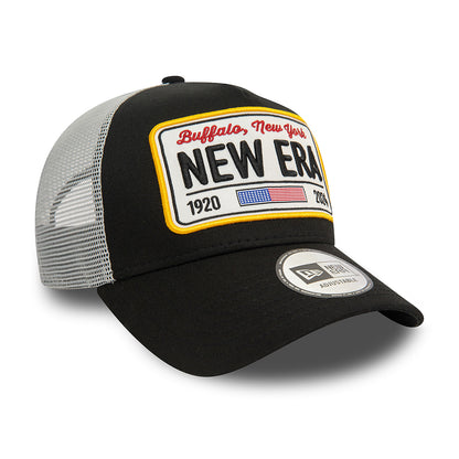 Casquette Trucker License Plate A-Frame noir-gris NEW ERA