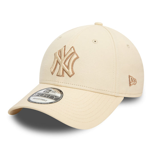 Casquette 9FORTY MLB Team Outline New York Yankees crème-taupe NEW ERA