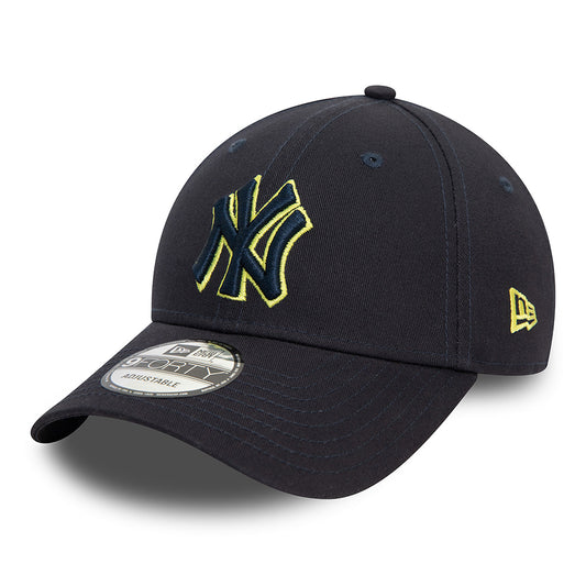 Casquette 9FORTY MLB Team Outline New York Yankees bleu marine-citron vert NEW ERA