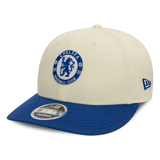 Casquette Snapback 9FIFTY Lion Crest Low Profile Chelsea FC blanc cassé-bleu NEW ERA