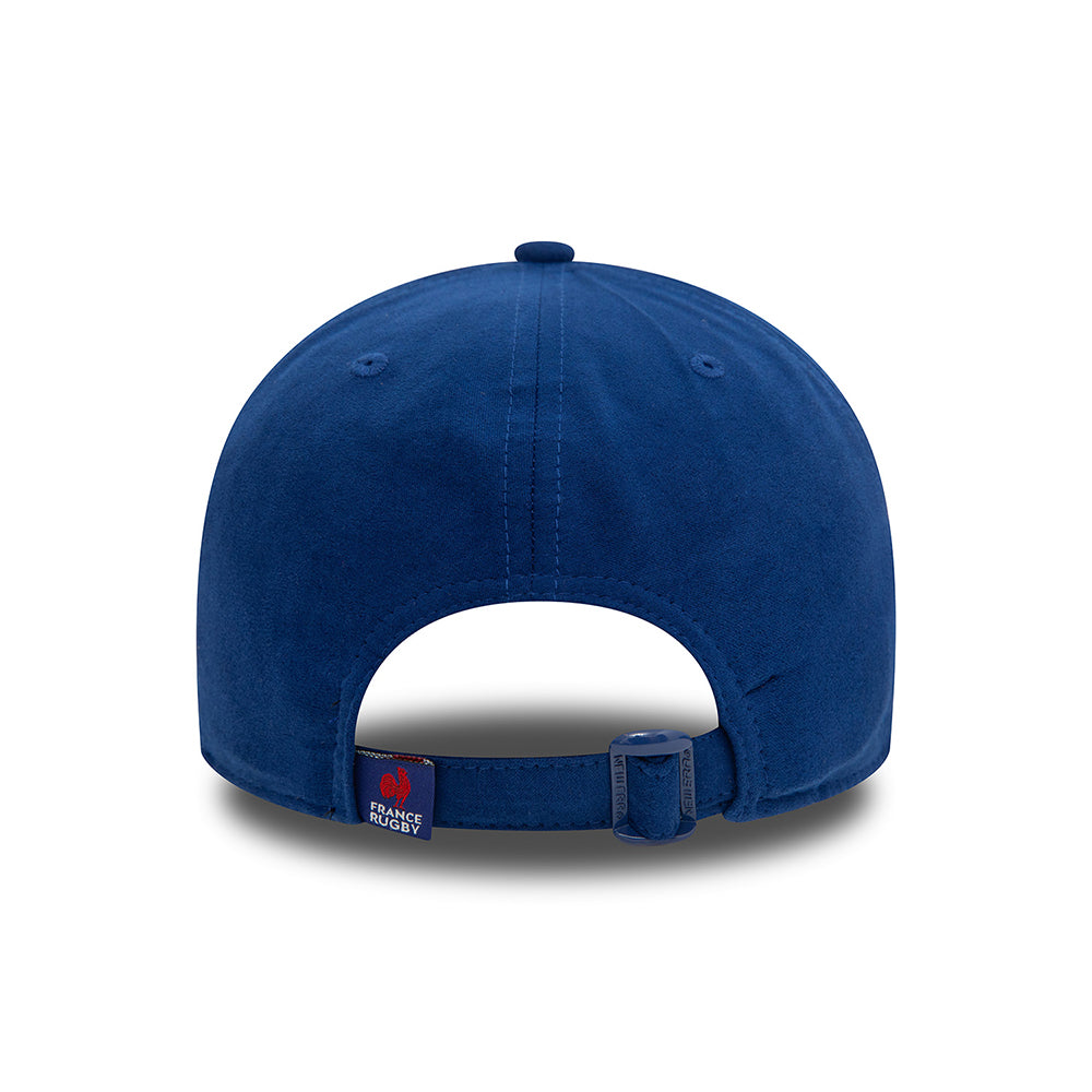 Casquette 9FORTY Faux Suede Fédération Française de Rugby bleu roi NEW ERA