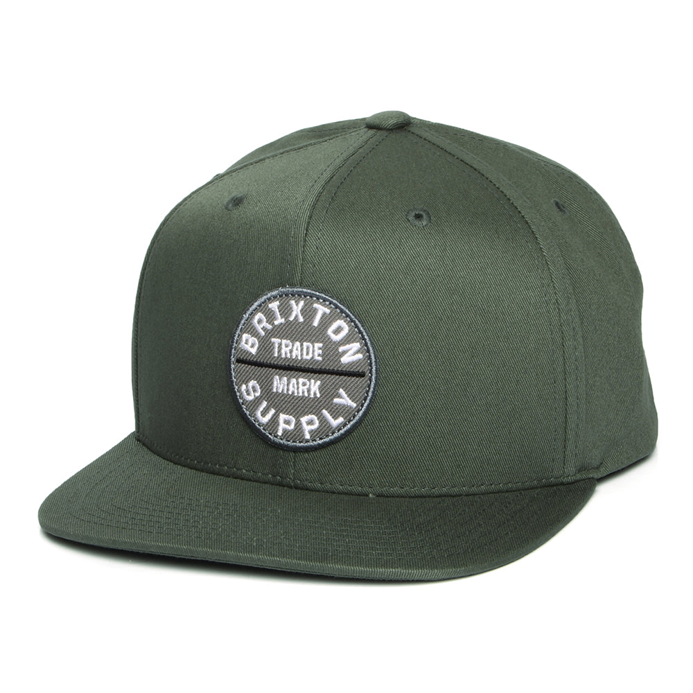 Casquette Snapback en Coton Oath III vétiver foncé BRIXTON