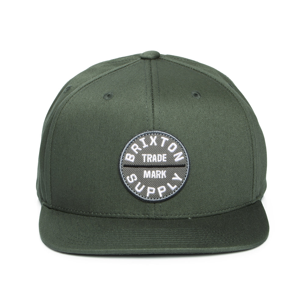 Casquette Snapback en Coton Oath III vétiver foncé BRIXTON