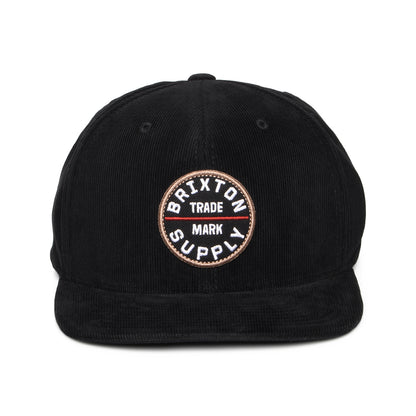 Casquette Snapback en Velours Côtelé Oath III noir BRIXTON