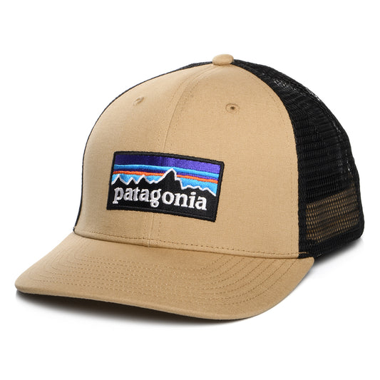 Casquette Trucker en Coton Bio P-6 Logo marron clair-noir PATAGONIA