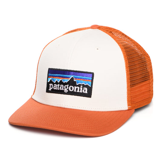 Casquette Trucker en Coton Bio P-6 Logo blanc-rouille PATAGONIA