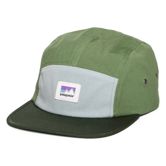 Casquette 5 Panel en Coton Bio Shop Sticker Graphic Maclure bleu clair-vert PATAGONIA