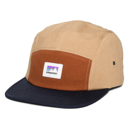 Casquette 5 Panel en Coton Bio Shop Sticker Graphic Maclure marron-bleu marine PATAGONIA