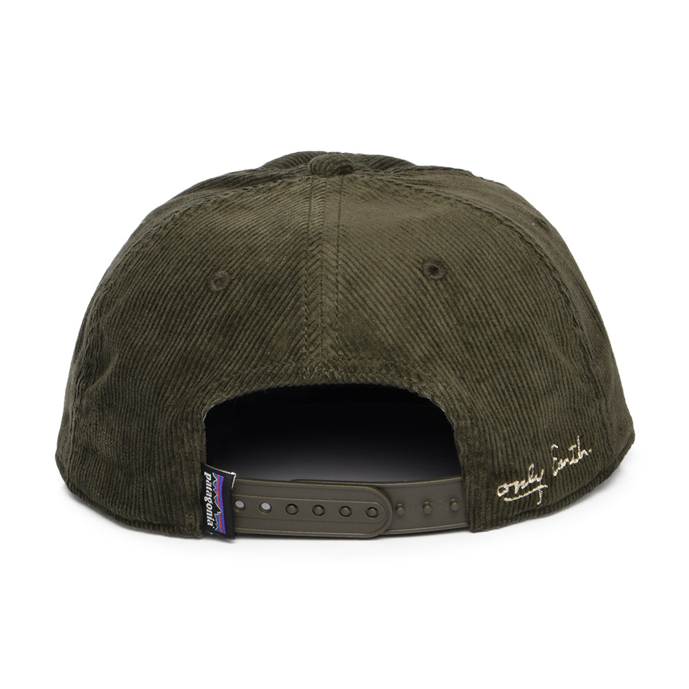 Casquette Snapback en Velours Côtelé Earth Currents Patch vert sapin PATAGONIA