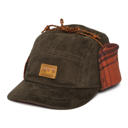 Casquette 5 Panel en Velours Côtelé Avec Protège-Oreilles Range noix PATAGONIA