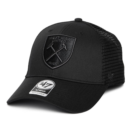 Casquette Trucker Branson MVP West Ham United FC noir sur noir 47 BRAND