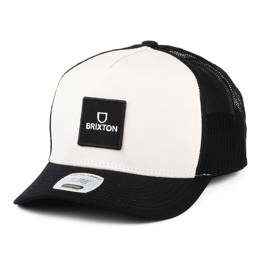 Casquette Trucker Alpha Block NetPlus MP blanc cassé-noir BRIXTON