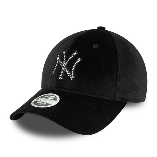 Casquette Femme 9FORTY MLB Velour Diamante New York Yankees noir NEW ERA