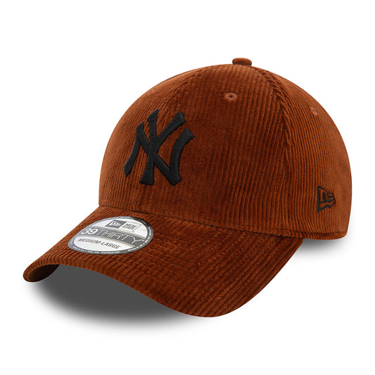 Casquette 39THIRTY MLB Cord New York Yankees marron-noir NEW ERA