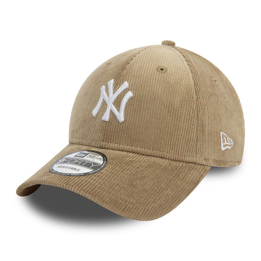 Casquette 9FORTY New York Yankees MLB Cord taupe-blanc NEW ERA