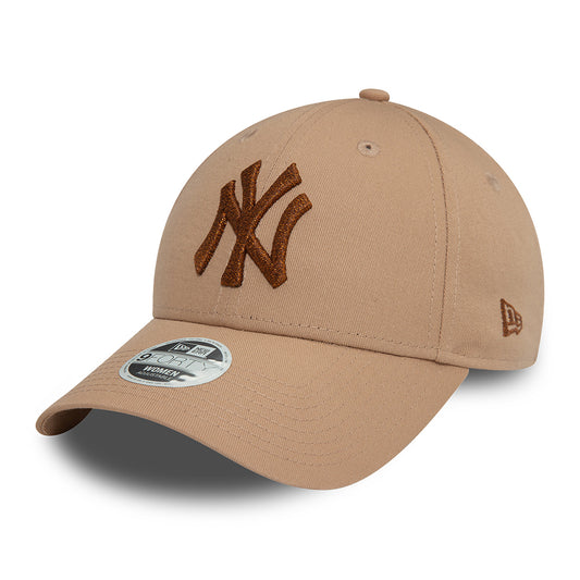 Casquette Femme 9FORTY MLB Metallic New York Yankees taupe NEW ERA