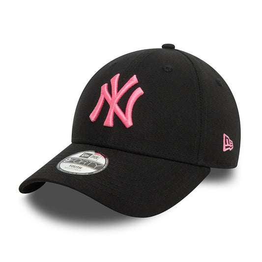 Casquette Enfant 9FORTY MLB Neon New York Yankees noir-rose fluo NEW ERA