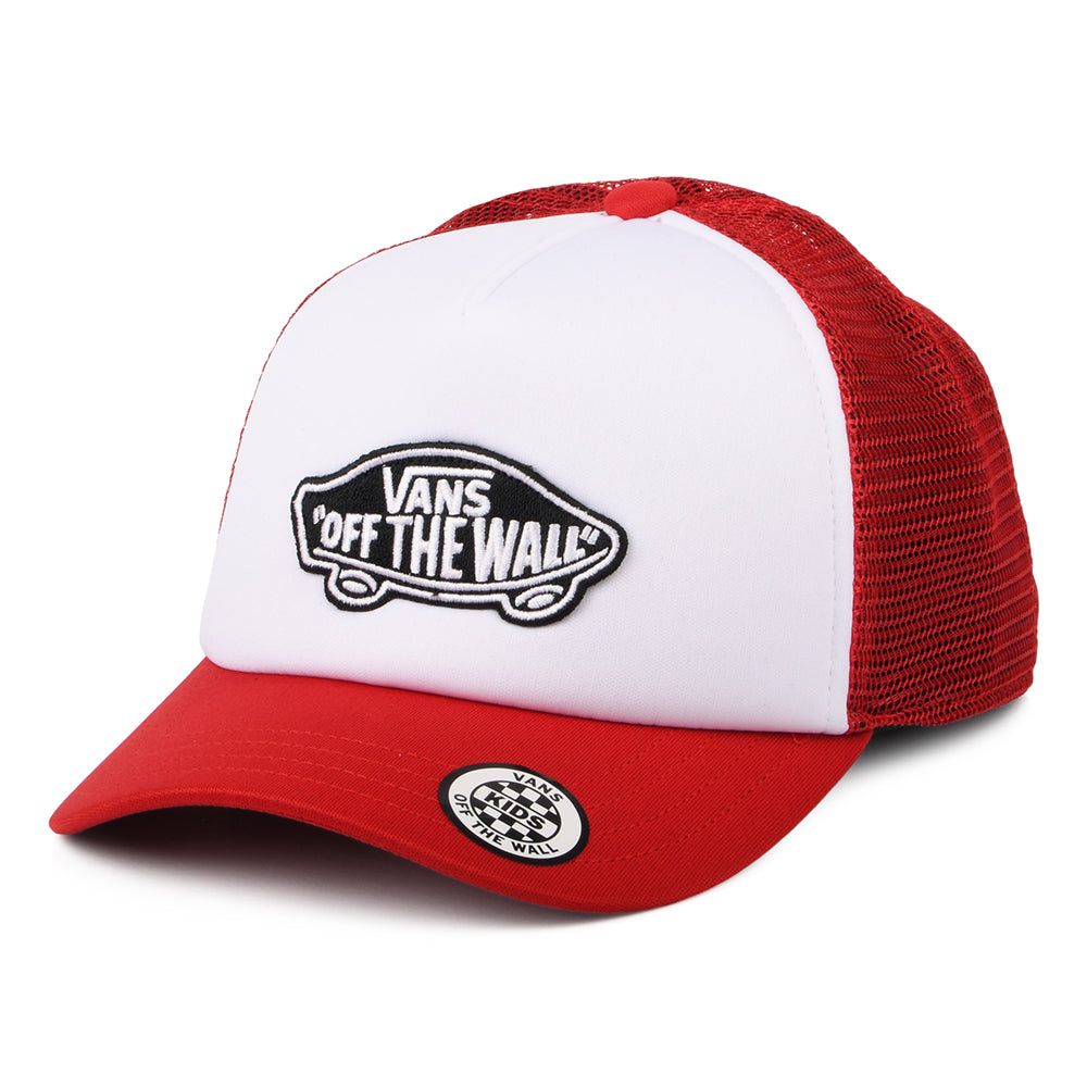 Casquette Trucker Enfant à Visière Incurvée Classic Patch blanc-rouge VANS