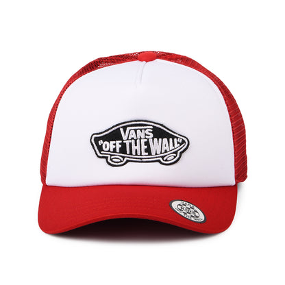 Casquette Trucker Enfant à Visière Incurvée Classic Patch blanc-rouge VANS