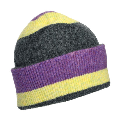 Bonnet à Rayures Sundling violet-jaune-anthracite CARHARTT WIP