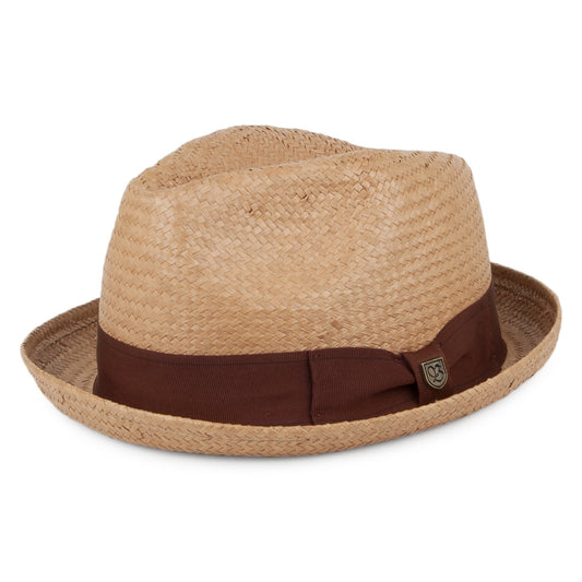 Chapeau Trilby en Paille Castor latte BRIXTON