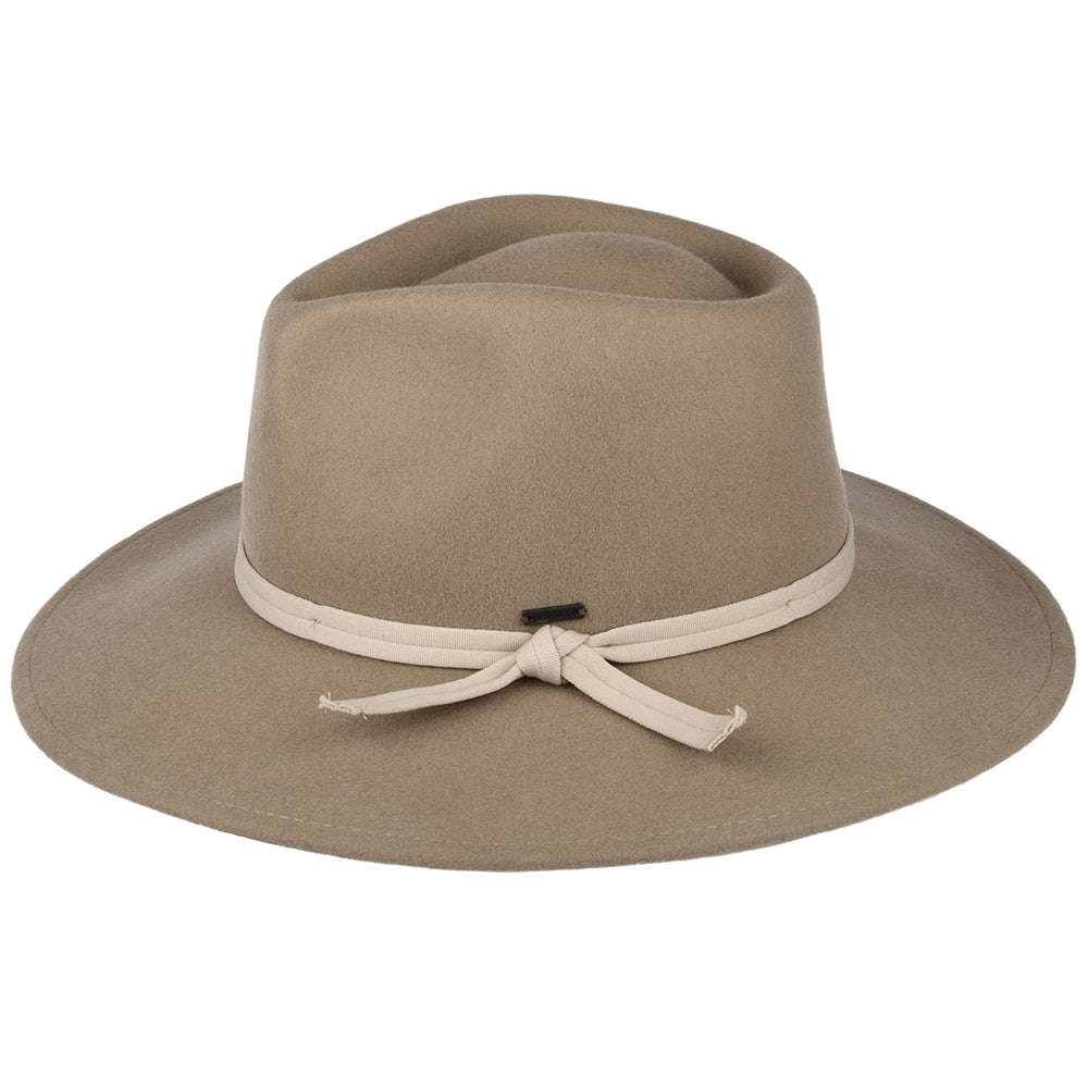 Chapeau Fedora en Laine Feutrée Pliable Joanna camel-beige BRIXTON