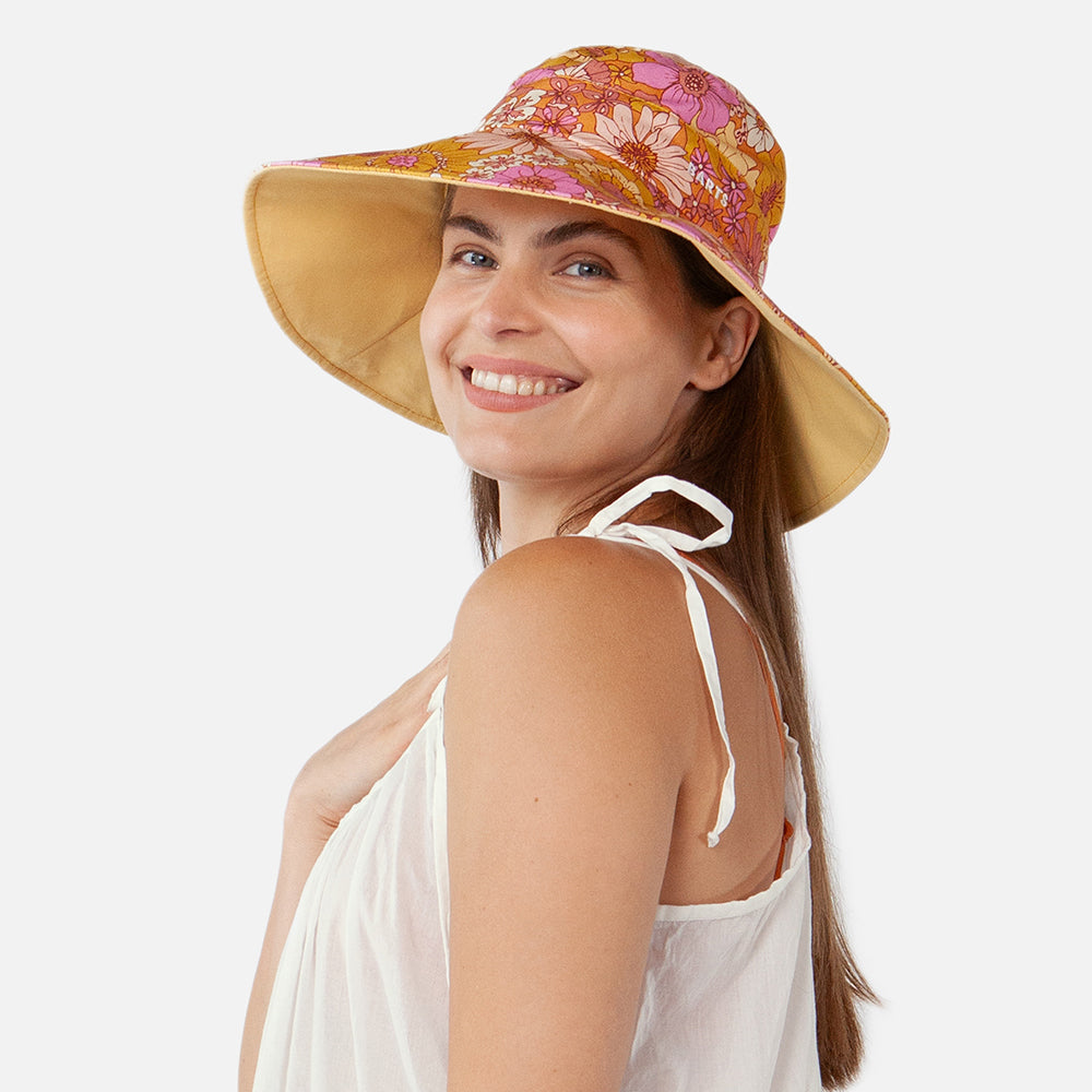 Chapeau Été en Coton Hamuty orange-rose BARTS