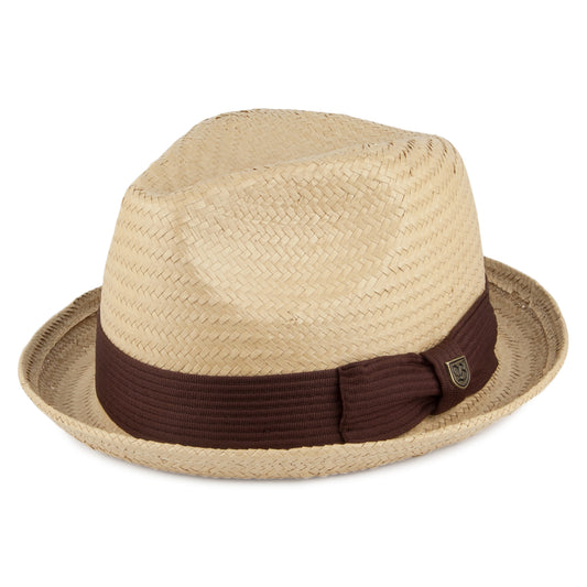 Chapeau Trilby en Paille Castor naturel-marron BRIXTON