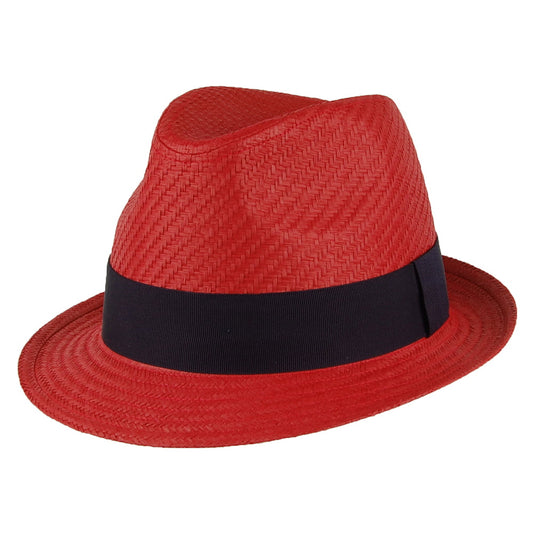 Chapeau Trilby en Paille rouge FAILSWORTH