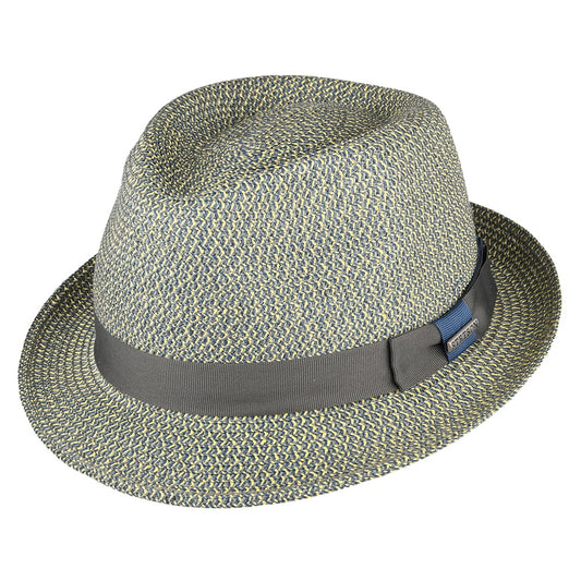 Chapeau Trilby en Paille Toyo Fairbanks mélange de bleus STETSON