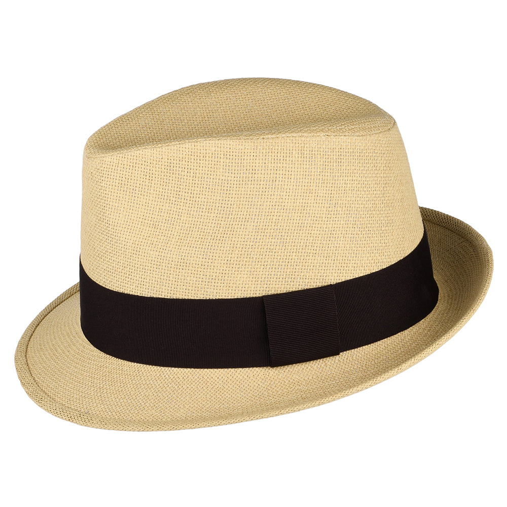 Chapeau Trilby en Paille Toyo beige sable FAILSWORTH