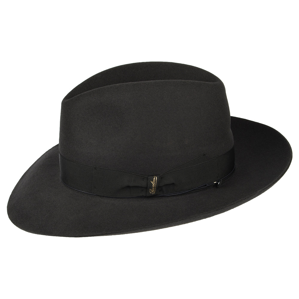 Chapeau Fedora en Fourrure Feutrée Avalon gris BORSALINO