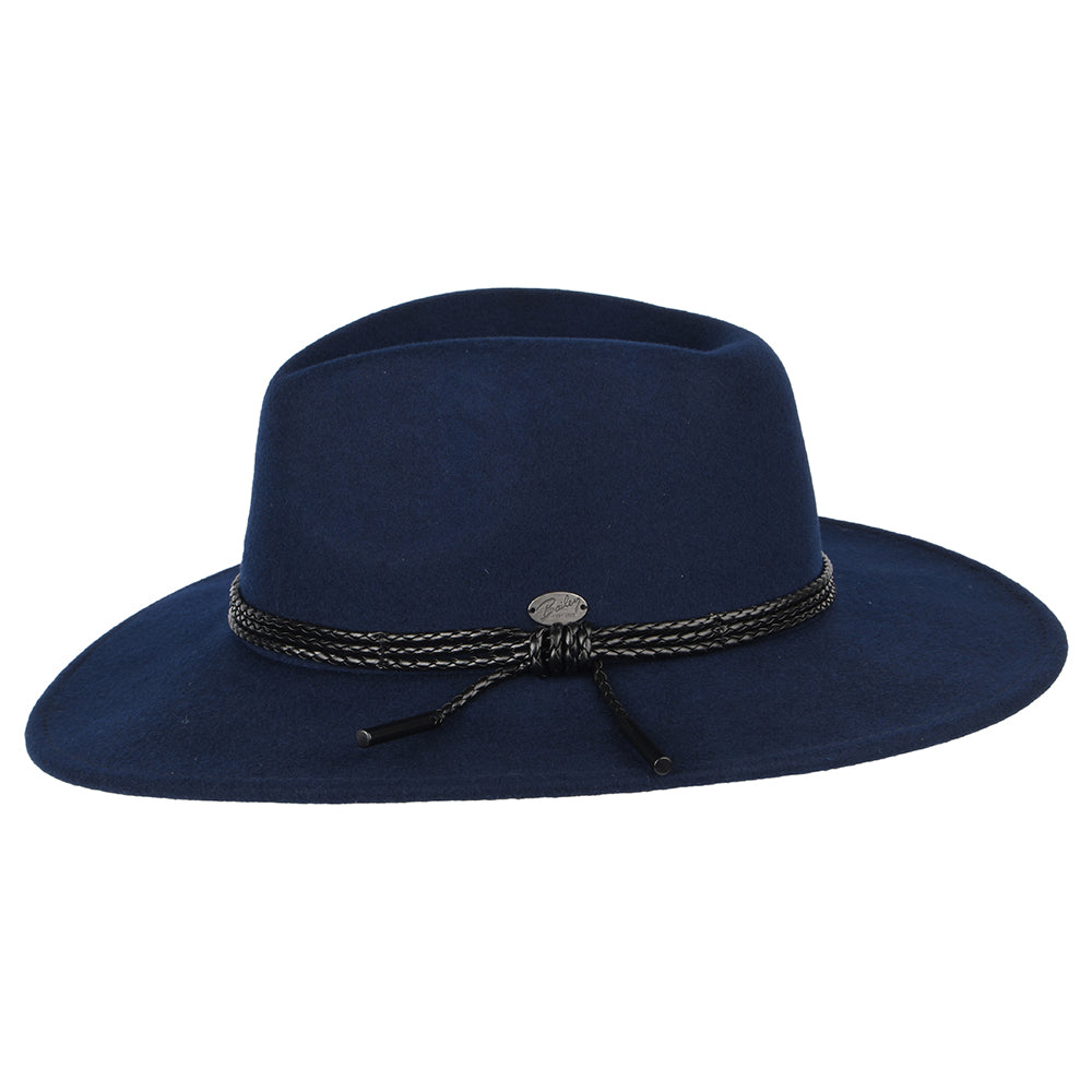 Chapeau Australien en Laine Feutrée Piston bleu marine BAILEY