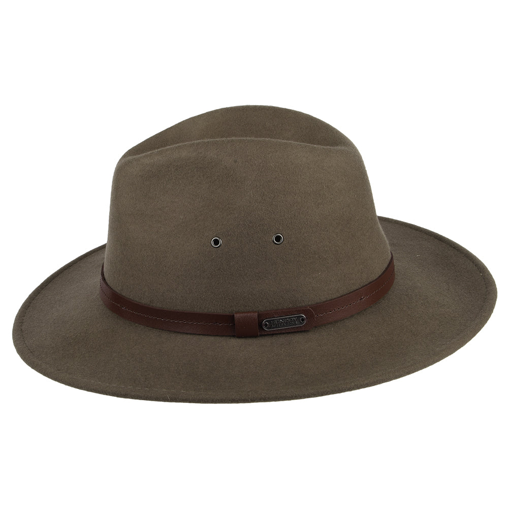 Chapeau Australien en Laine Feutrée Hydrofuge Winston marron SUNDAY AFTERNOONS