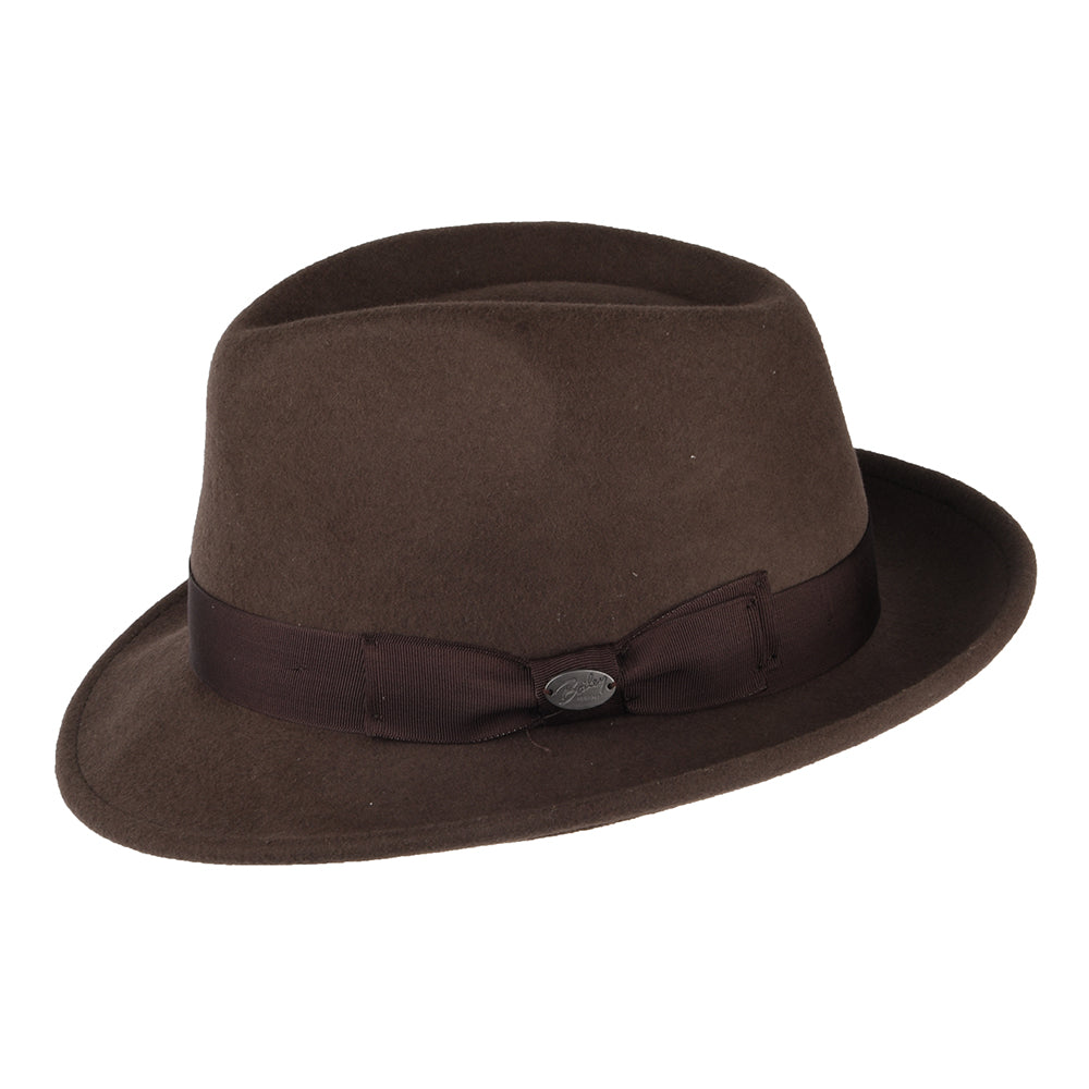 Chapeau Trilby en Laine Feutrée Maglor chocolat BAILEY