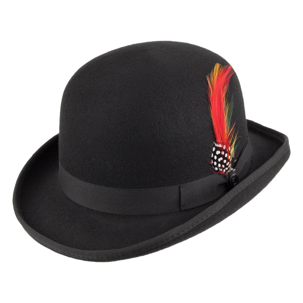 Chapeau Melon Anglais en Laine Feutrée noir JAXON & JAMES