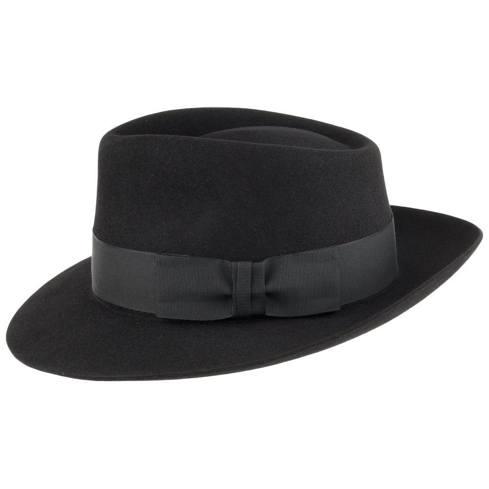 Chapeau Fedora en Fourrure Feutrée Casablanca noir CHRISTYS