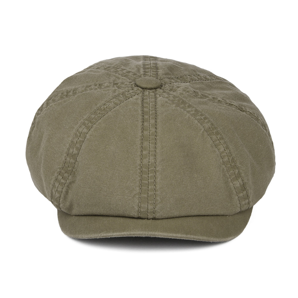 Casquette Gavroche en Coton Bio Délavé Hatteras olive STETSON