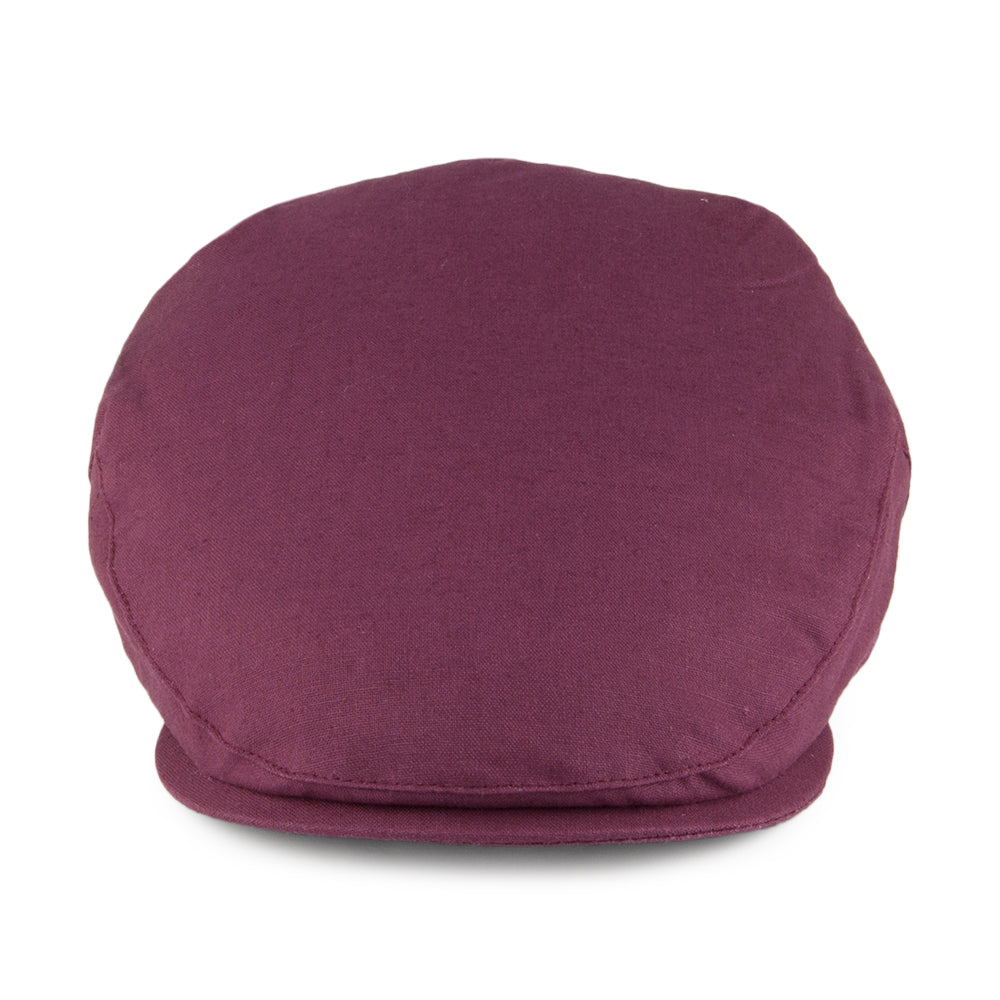 Casquette Plate en Lin Cheshire bordeaux DENTON