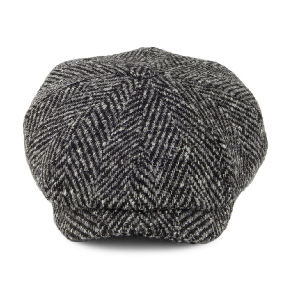 Casquette Gavroche en Laine Hatteras noir-gris STETSON