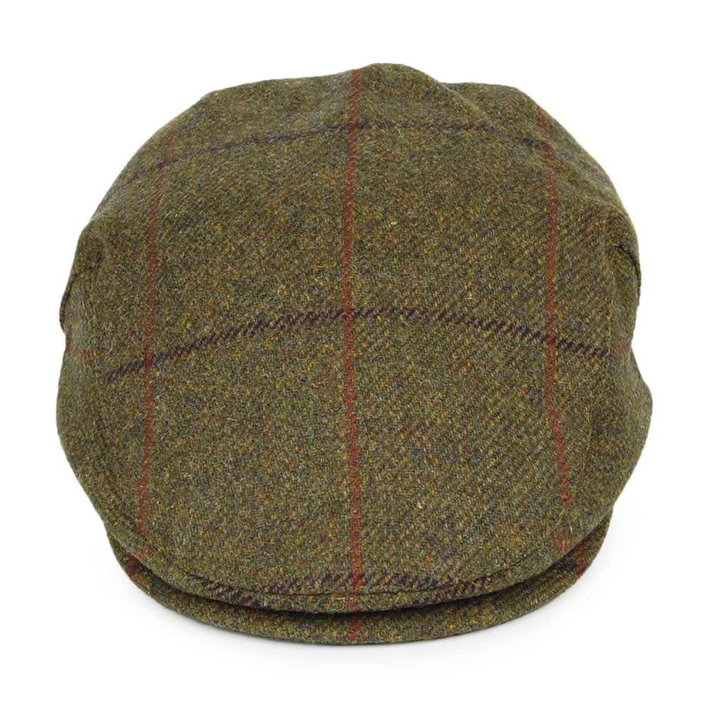 Casquette Plate Imperméable à Carreaux olive FAILSWORTH