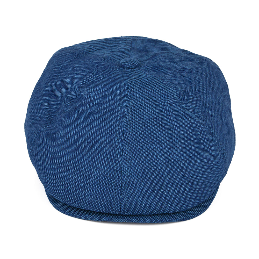 Casquette Gavroche en Lin Irlandais Hudson bleu FAILSWORTH