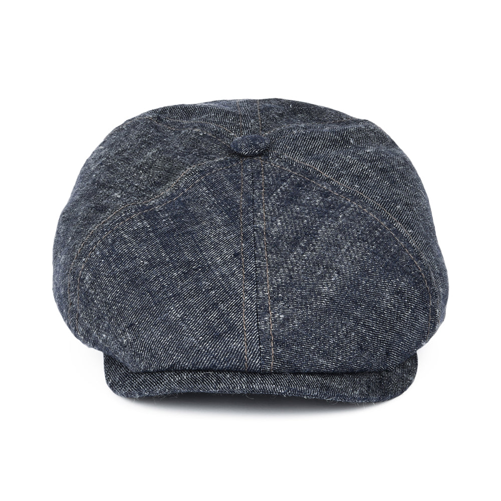 Casquette Gavroche en Lin et Soie bleu STETSON