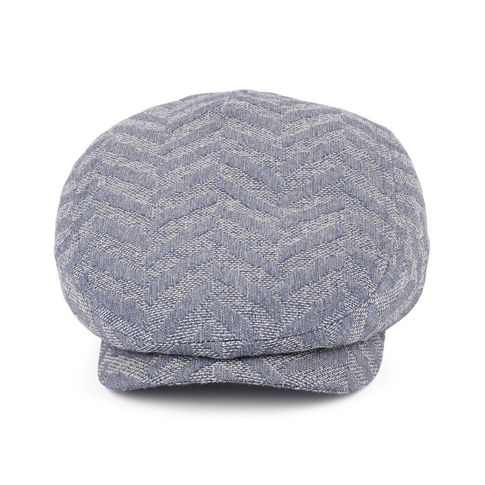 Casquette Plate Jacquard à Chevrons Driver bleu clair STETSON