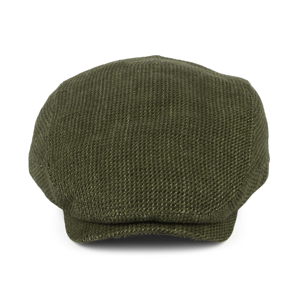 Casquette Plate en Lin et Coton Driver olive-khaki STETSON