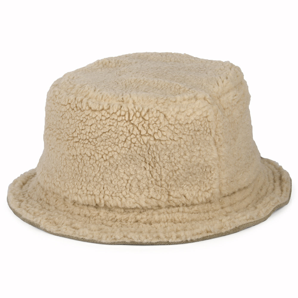 Chapeau Bob Réversible en Imitation Peau de Mouton Reserve sable BRIXTON