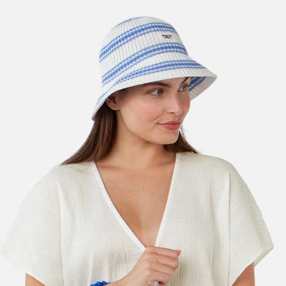 Chapeau Bob Recyclé Fijis blanc-bleu BARTS