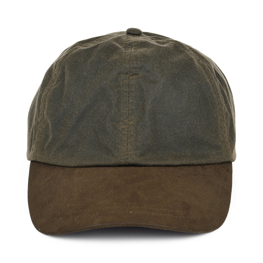 Casquette en Coton Ciré olive-marron FAILSWORTH