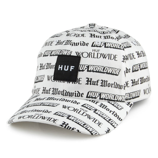 Casquette à Visière Incurvée Fake News blanc HUF