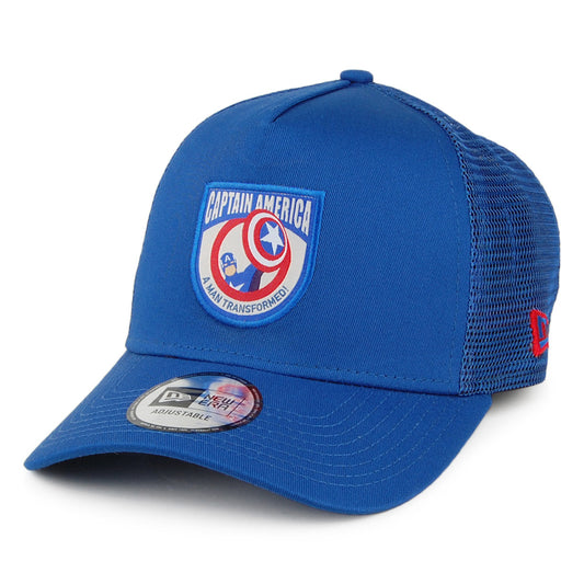 Casquette Trucker A-Frame Character Patch Captain America bleu NEW ERA